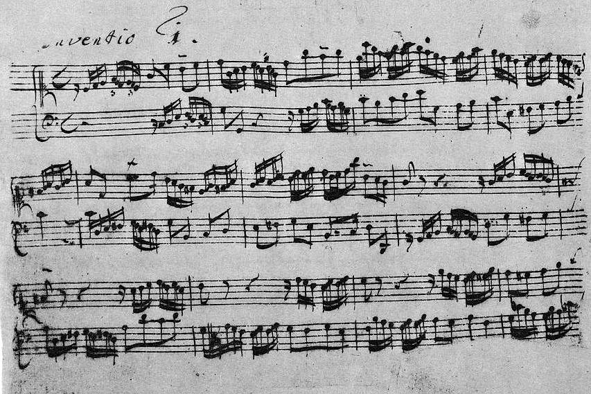 33/5000 Notnaya zapis'. Avtograf I.S. Bakha Musical notation. Autograph J.S. Bach